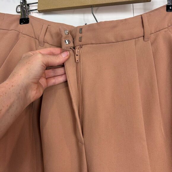 Abercrombie & Fitch Pants Trousers Womens 31 Brown Curve Love Tailored Wide Leg - Picture 10 of 16